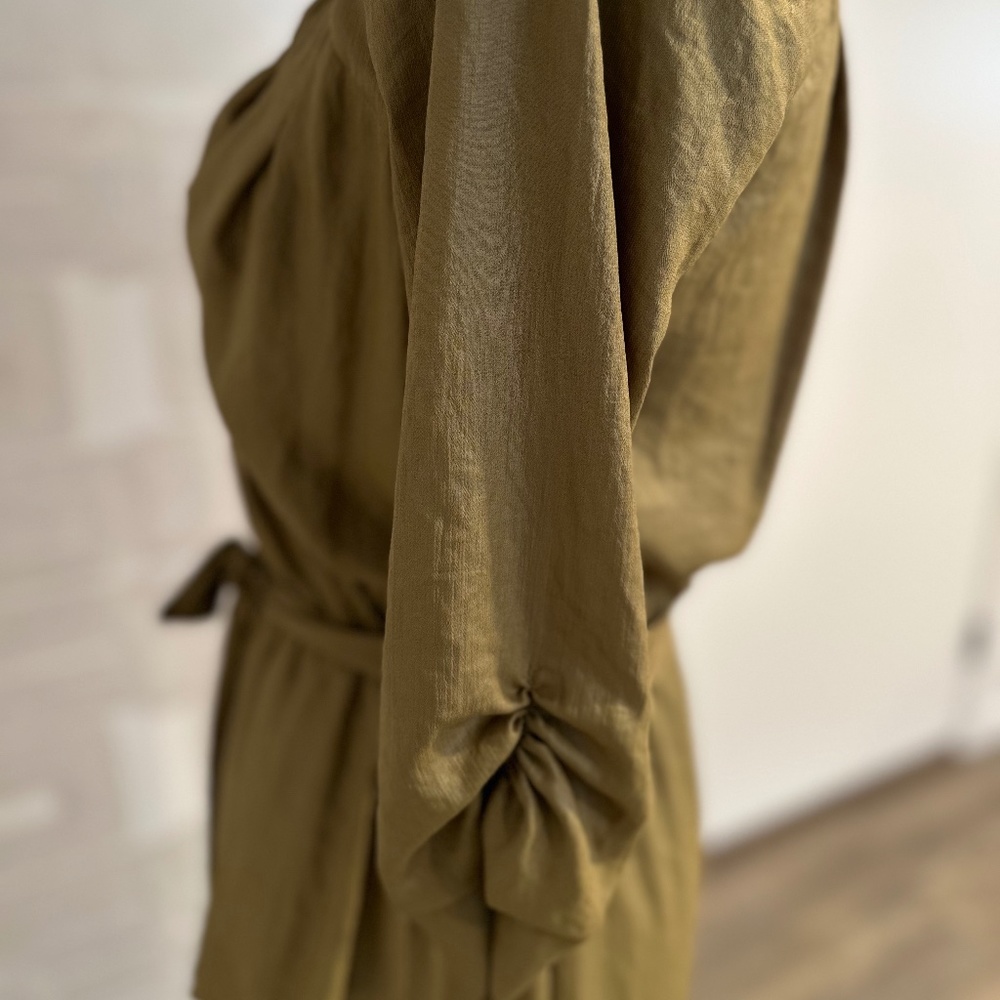 BCBGMaxAzria DARK CHARTREUSE "TABEA" COCKTAIL DRESS - Picture 6 of 7